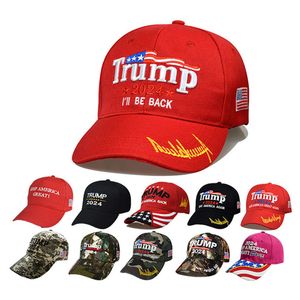 Trump 2024 Czapka z daszkiem Save America ponownie Haftowane Snapbacks Regulowany Kapelusz Will Back List Wisie Czapki Hip Hop Hop Peted Hats Bawełniane Kapelusze Słońce Klasyczne