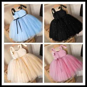 2021 Summer Kids Princess Dresses Baby Girls Clothes Sleeveless Fashion Princess Clothing 1-5 år gamla Elegant Wedding G220518