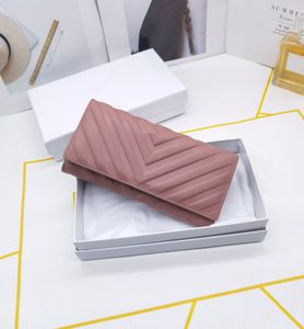 Wholesale leather wallet for women Long zipper Coin Purse genuine Leather credit card multi function zip luxury wallets