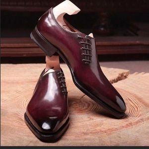 Derby Shoes Men PU Tacón corto Color sólido Profesional Classic Comunor cómodo no saltea