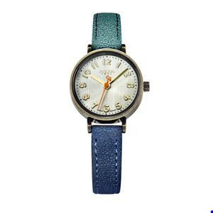 2022 Blue Jeans Watch Women Antique Quartz Julius Watches Brand Casual Cool Gradient Leather Strap Bronze Whatch Clock Wristwatches montre de luxe gift k1