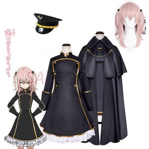 Anime My Dress Up Darling Cosplay Inui Sajuna Costumes Hat Wig Full Set Black Coat Women Uniforms Halloween220505