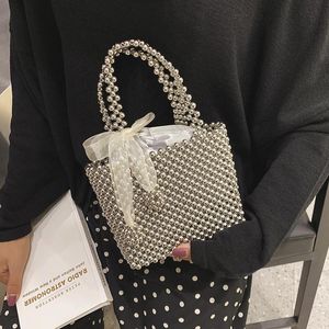 Вечерние сумки ручной жемчужной сумки женщины роскошные сумочки маленькая коробка вечеринка винтажные плеч