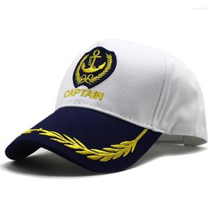 Berets Striped Captain Baseball Cap Costume Navy Marine Admiral Hat do akcesoriów żeglarzy łódki snapback regulowany w Stockberets Chur22