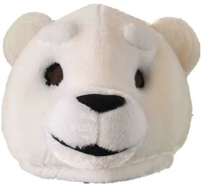 Máscara de cabeça de animal - pelúcia urso polar traje de mascote Natal festas de halloween urso vestido de desempenho