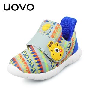 UOVO Babyschuhe Kleinkind Jungen und Mädchen Freizeitschuhe Frühling atmungsaktive kleine Kinderschuhe Klettverschluss Größe 22#-30# LJ201202