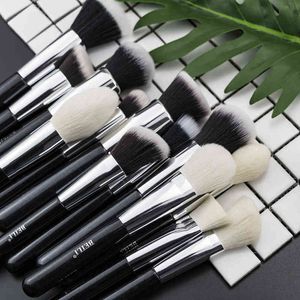 Make-up-Werkzeug, Augenbrauen-Grundierungs-Make-up, Make-up-Pinsel, natürliches Ziegenhaar, gemischt, professionelle Augen, 30 Stück, 220423