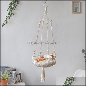 Grande Rame Cat HammockRame Hanging Swing Dog Bed Basket Home Pet Accessori S House Puppy Gift 220214 Drop Delivery 2021 Letti Mobili