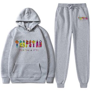 designer Trapstar träningsoverall Causal Män Dam Kostymer Fleece Sweatsuits Sport Jogger Höst Vinter Sweatshirt Luvtröjor Byxor Sportwear träningsoveraller Tech fleecejacka