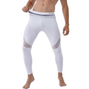 Heren broek heren sporttraining leggings pure mesh sport broek fitness munny patchwork workout casual voor yoga runningmen s
