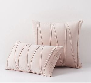 Inyahome konst sammet gul blå rosa fasta färg kudde täcke kudde fall hem dekorativ soffa kast dekor 220507