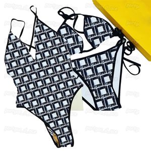 Luxuriöse bedruckte Damen-Bikini-Bademode, gepolsterter Designer-Einteiler-Badeanzug, sexy Push-Up-Strand-BH-Slip mit Krawatte, modische, charmante Pool-Split-Badeanzüge