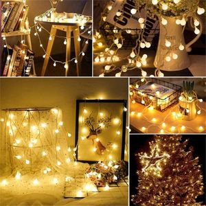 Strings 10M Christmas Halloween Ball LED String Lights Fairy Outdoor Garden Tree Party Wedding Street Home Decoration Garland LampLED