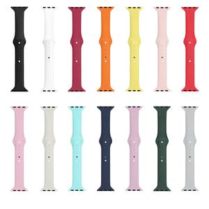 Slim Silicone Watchband Loop Sport Watch Bands Replacement Strap IWatch Accessories for Apple Watch Series 6 5 4 3 2