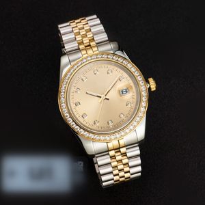 2813 Rörelse Watch 28/31mm Quartz 36/41mm Automatiska kvinnor/män Bezel Full rostfritt stål Kvinnor Diamond Lady Waterproof Luminous armbandsur gåvor