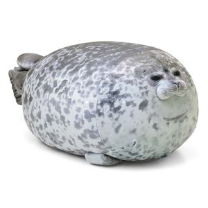 20CM Angry Blob Seal Chubby 3D Novelty Sea Lion Doll Plush Stuffed Toy Baby Sleeping Throw Pillow Gifts for Kids Girls 220701