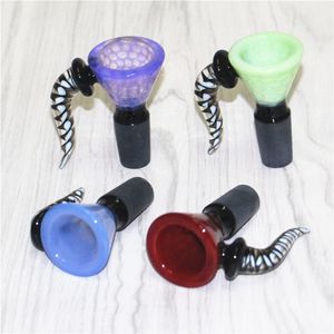 14mm 18mm Glass Slide Bowl Pieces Bongs Bowl Male Smoking Water Pipes Reclaim Ash Catcher Bubbler Dab Rigs Quartz Banger Nails