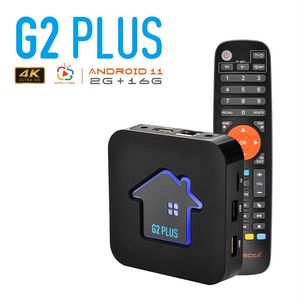 GTMedia G2 Plus STB Android 11 TV Box 4K HDCP1.4/2.2 2G 16G WiFi GoogleキャストNetflixメディアプレーヤーM3U3350