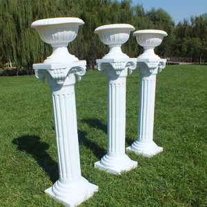 2020 Upscale LED Luminous Plastic Roman Column Bröllopshändelser Välkommen Område Dekoration Foto Booth Props Tillbehör 2 st / parti