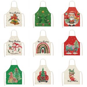 Grembiuli natalizi Cucina regolabile Donna Chef Cucina Babbo Natale Albero Fiocco di neve Stile Cottura Grembiuli da griglia 68x55 cm