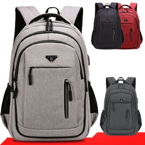 Backpack Men Oxford Plain Large Capacity Layer Waterproof Breathable Laptop Bag