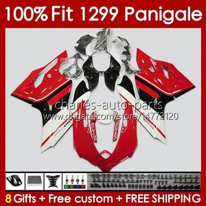 OEM Body For DUCATI Panigale 959 1299 S R 959R 1299R 15-18 Bodywork 140No.7 959-1299 959S 1299S 15 16 17 18 Frame 2015 2016 2017 2018 Injection mold Fairing red white blk