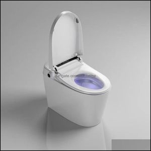 욕실 탱크가없는 전기 마틱 지능형 화장실이있는 리모콘 스마트 WC 비데 드롭 배달 2021 좌석 시설 빌딩 supp