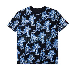 Модная бренда мужская рубашка летняя рубашка Desiger Digital Difter Direct Spray Cat Tiger Print Tees Женская одежда мужчина женщина топы азиатского размера s-xl