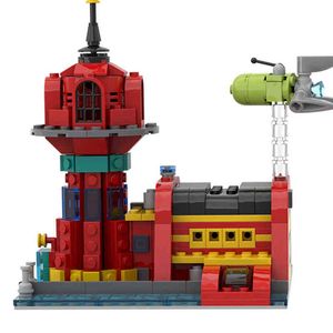 كتل MOC MIC Planet Express Express Clisling الحلي الحلي Futurama Building Clans Assambly Brick Part Brick Kid Toy DIY Gift T230103