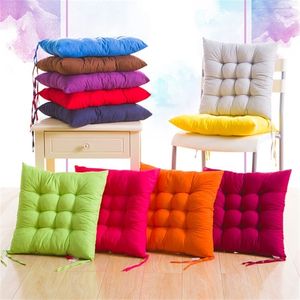 Soft Thicken Pad Chair Cushion Solid Color Tied Rope Chair Cushion Dining Room Kitchen Office Home Decor Chair Cushion Decor 201226