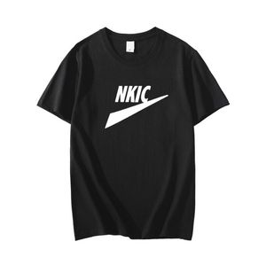 Tシャツ男性綿ブランドロゴストリートプリント Tシャツ男性のファッション夏カジュアル男性トップ Tシャツヒップホップ服 Tシャツ