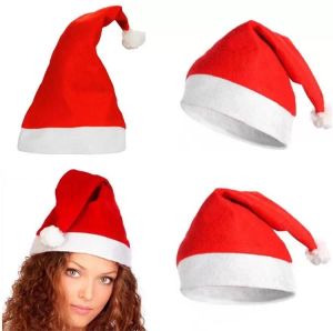 Papai Noel Hat Ultra Soft Plush Cosplay Chapéus de Natal Decoração de Ano Novo Adultos Crianças de Festa de Jardim Home de Xmas Chapéus