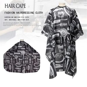 Hairdresser Bib Pattern Cutting Hair Waterproof Cloth Salon Barber Cape Cleaning Hairdressing Apron Professional Haircut Capes 220615