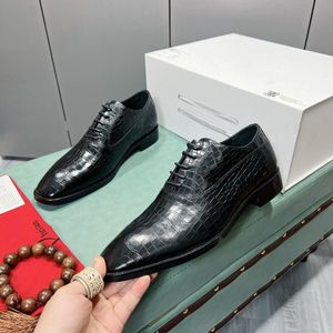 Brand Name Mens Dress Oxfords Shoes Wedding Cow Leather Water Dyed in Cattle Office Footwear Business