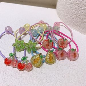 1 paio di accessori per capelli a coda di cavallo da principessa per ragazza dolce alla moda di caramelle morbide colorate carine per bambini nuovi coreani