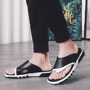 Slipper Herren Mode 2022 Sommer Neue Stil Echtes Leder Hausschuhe Anti Slip Outdoor Flip-Flops Männer Strand Schuhe 833n #