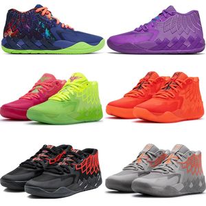 Lamelo Ball MB01 Rick and Morty Mens Basketball Shoes Queen Galaxy Buzz City Rare Red Red Purple Glimmer Pink Green Green Green Genidation Hights High