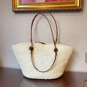 High quality Tote Bags Spring new vegetable basket women's bag straw portable trendy woven single shoulder bag handbag