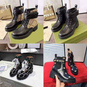 Designer Boots Diamond Boots Fashion Ankle Boot Platform Chunky Heels öknar utomhus Lady Party Buckle Shoe