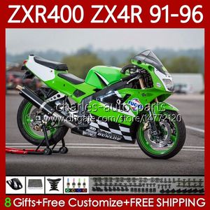 Body Kit For KAWASAKI NINJA ZXR 400 CC ZX-4R ZXR400 91 92 93 94 95 96 Cowling 138No.9 ZX4R 400CC ZX 4R Green black ZXR-400 1991 1992 1993 1994 1995 1996 ABS Full Fairings