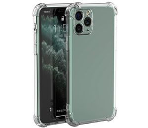 Rensa stötfångstelefonfodral för iPhone 15 Pro Max 14 13 12 11 XR X XS 7 8 Plus Ultra Transparent mjuk TPU -stötsäker skalskydd