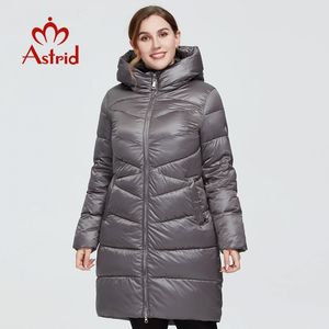 Astrid Winter Womens Coat Kobiet Long Model ciepła kurtka moda z kapturem biodown duże rozmiary Kobiece odzieży 9215 201027