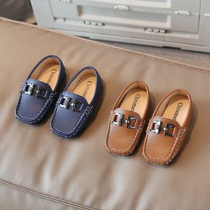 Kids Loafers for Boys Girls Shoes Moccasins Soft Children Flats Casual Boat Children's Wedding Leather Shoes Autumn