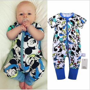 Baby Rompers с коротким рукавом хлопчатобумажные комбинезоны новорожденного одежды Bebe Bey Boys Girls JubsusuitClothing Infant Outfits