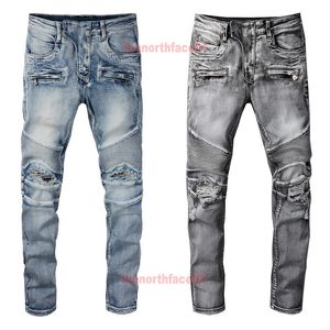 Jeans Mens Skinny venda por atacado-Calça jeans de jeans de grife masculino para masculino rasgado magro destruído Slim Fit Fit Jean Beam Foot Troushers
