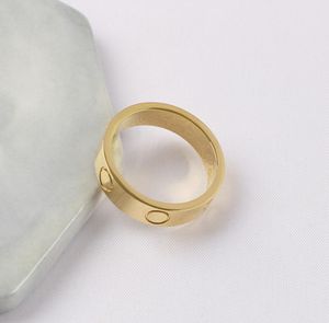 anello a vite d'amore anelli da uomo gioielli classici di design di lusso da donna lega di acciaio al titanio placcato in oro oro argento rosa mai sbiadito non allergico -4/5/6mm 1256