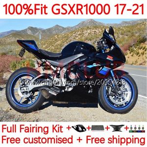 Fairings de injeção para Suzuki GSXR-1000 K17 GSXR 1000 CC 17-21 Bodywork 12no.27 GSXR1000 17 18 19 20 21 1000CC GSX-R1000 2017 2018 2019 2020 2021 OEM Kit de corpo lustroso