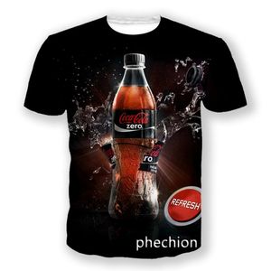 Herr t-shirts phechion mode män/kvinnor koks 3d tryckt kort ärm t-shirt casual t shirt sport hip hop sommarkläder