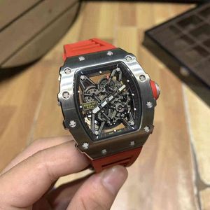 Relógios Wristwatch Designer Business Leisure Richa Milles personalizou Hollow Out Hold Out Menic Mechanical Watch Fita Fashion Movement 9