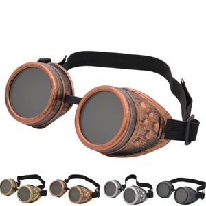 Okulary przeciwsłoneczne w stylu steampunk Uisex Retro okulary rowerowe okulary przeciwsłoneczne na zewnątrz gogle bal przebierańców ozdobne okrągłe oprawki Adumbral